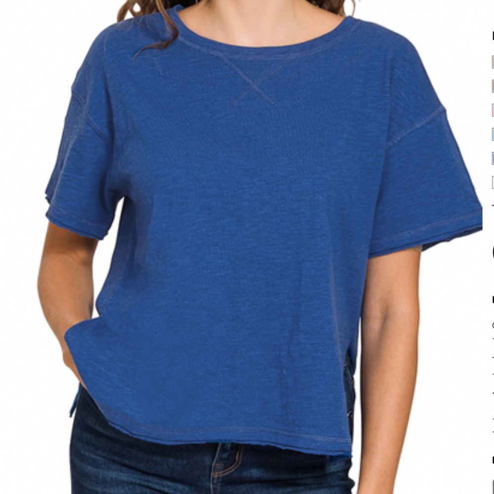 🌼 ZENANA “ GERI 6 “ ZENANA COTTON SHORT SLEEVE TEE SHIRT 29